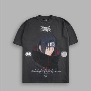 OS Medium Darc Sport x Naruto Itachi Forever Oversized Tee in Wolf Gray